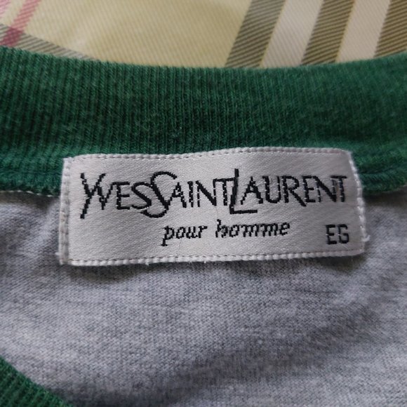 Yves Saint Laurent Gray T-Shirt Shirt Men Pour Homme Size L XL XXL - Picture 4 of 7
